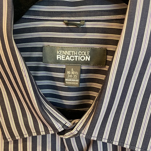 KENNETH COLE REACTION - Men’s Dress Shirt - Size L - Non-iron - Regular-fit. - Picture 3 of 7